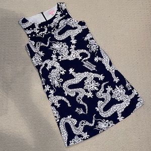LILLY PULITZER NAVY Chinoiserie Dragon Dress 10